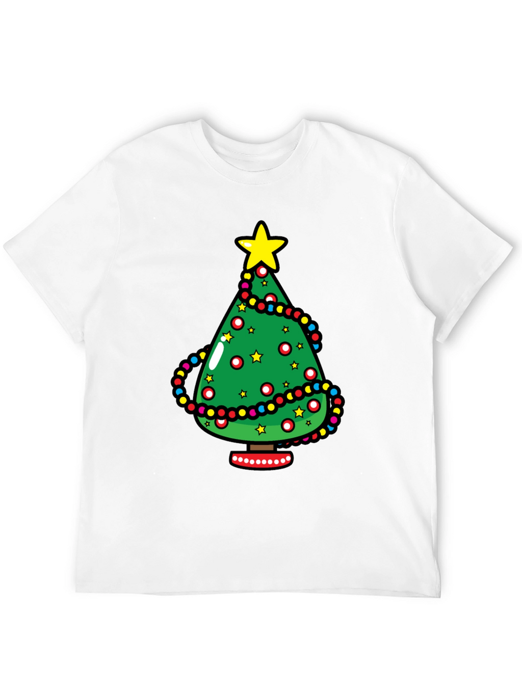 Festive Christmas Tree Graphic Tee - Holiday Style