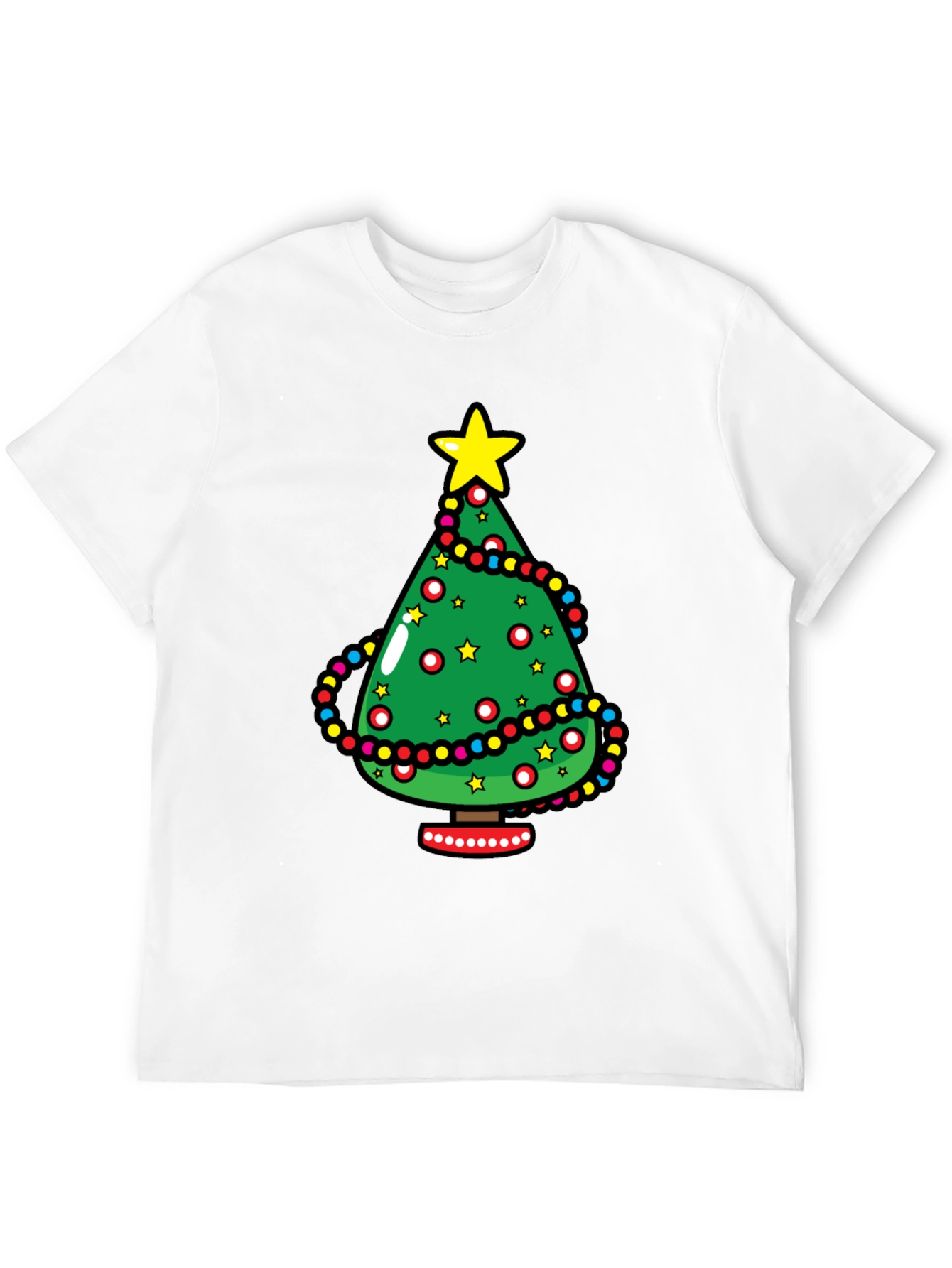 Festive Christmas Tree Graphic Tee - Holiday Style