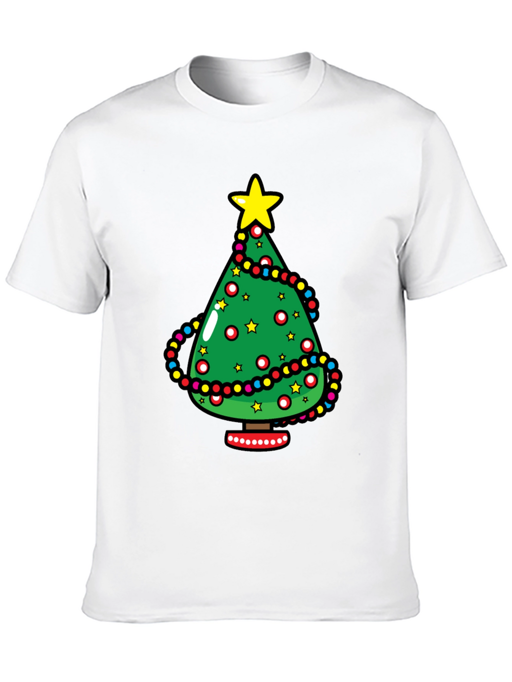 Festive Christmas Tree Graphic Tee - Holiday Style