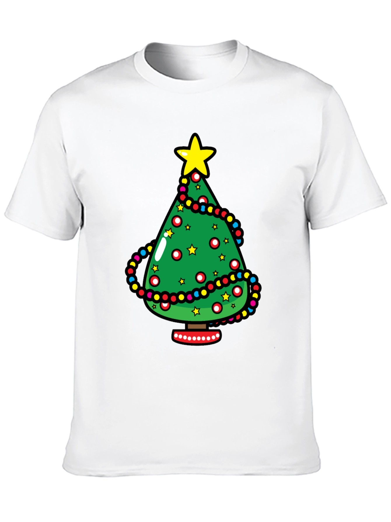 Festive Christmas Tree Graphic Tee - Holiday Style