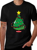 Festive Christmas Tree Graphic Tee - Holiday Style