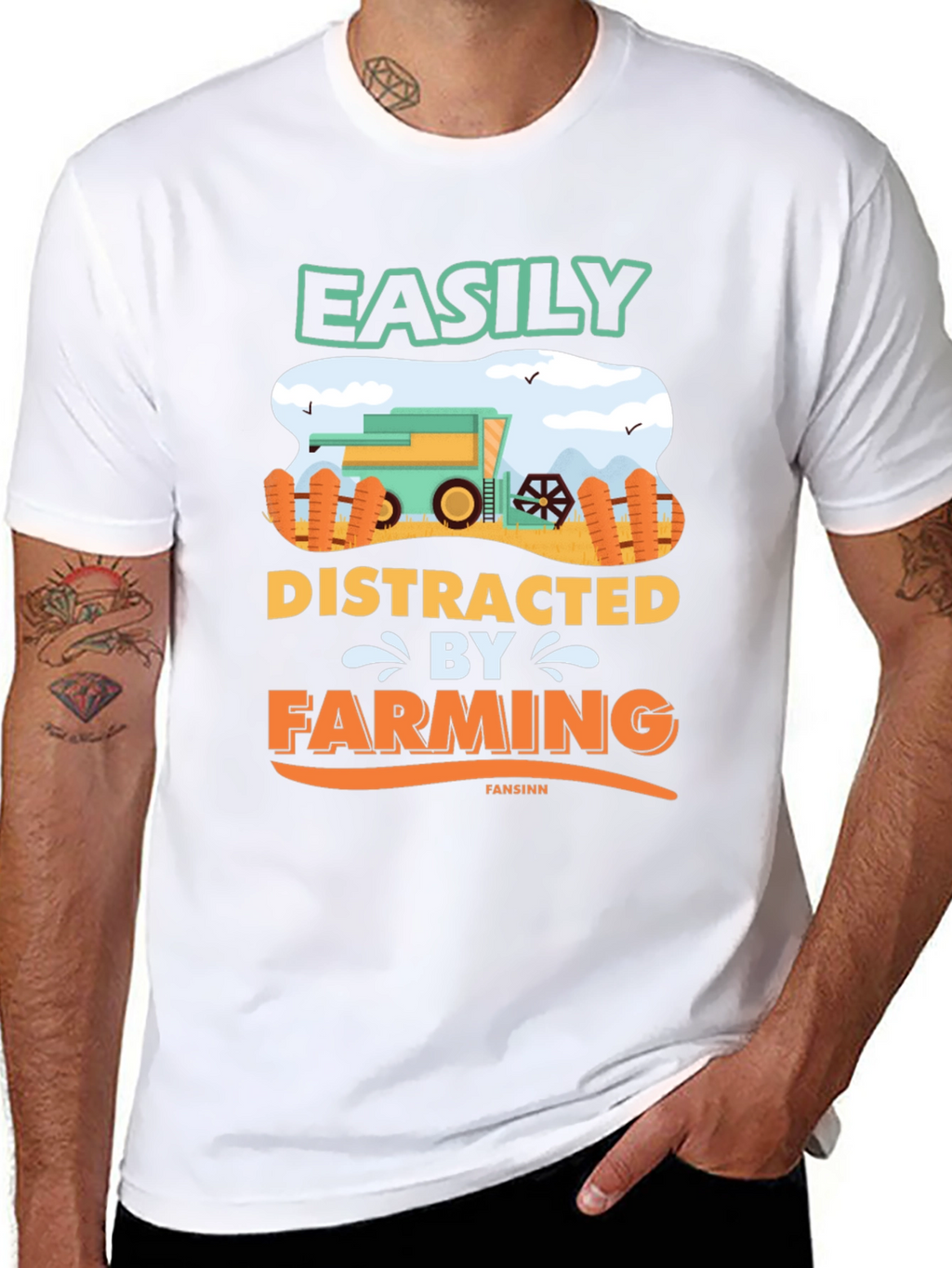 Easily Distracted By Farming T-Shirt
