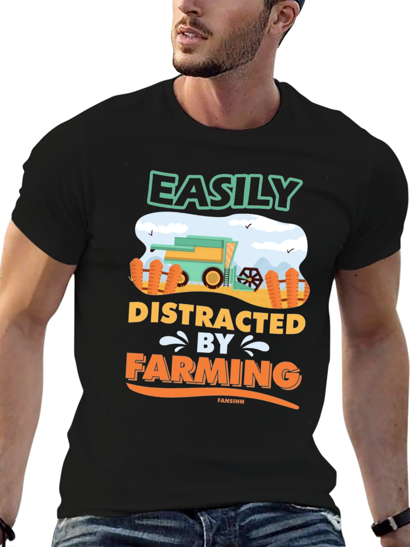Easily Distracted By Farming T-Shirt