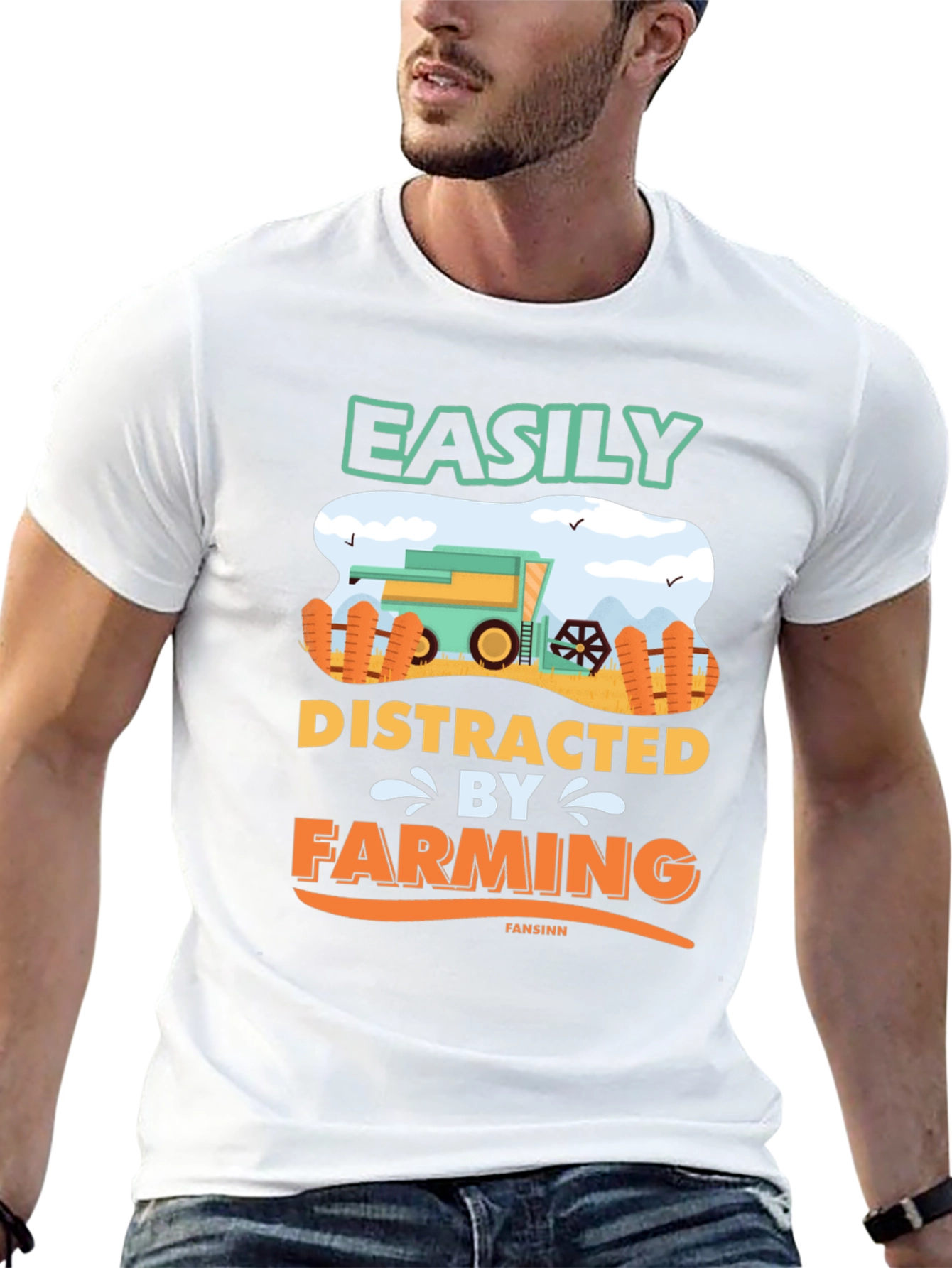 Easily Distracted By Farming T-Shirt