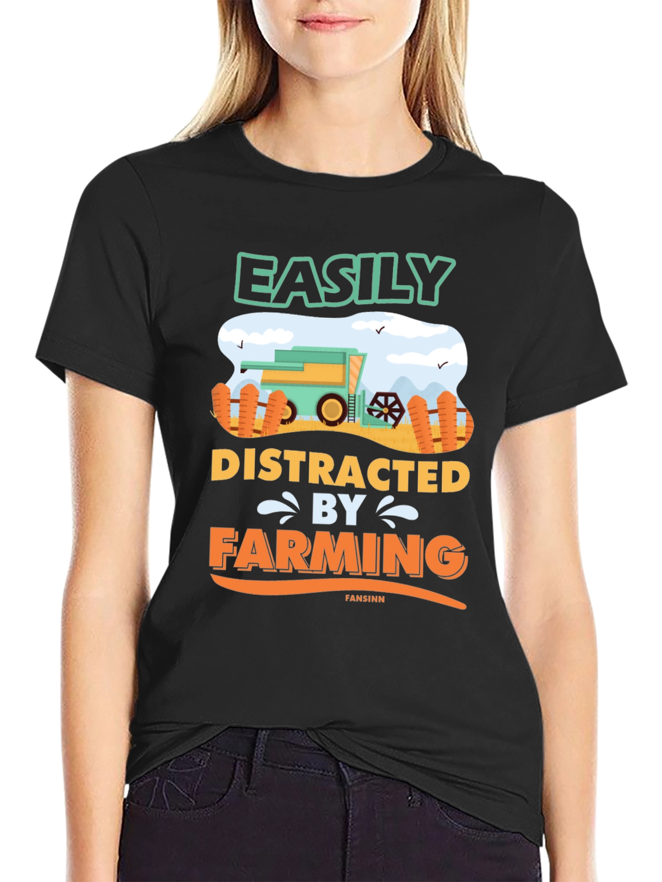 Easily Distracted By Farming T-Shirt