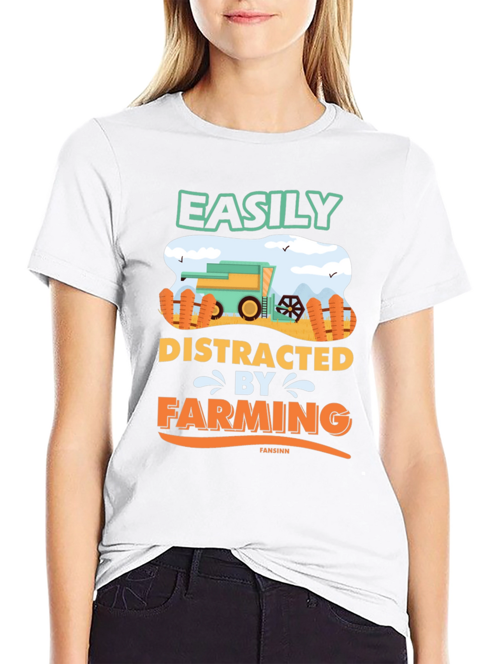 Easily Distracted By Farming T-Shirt
