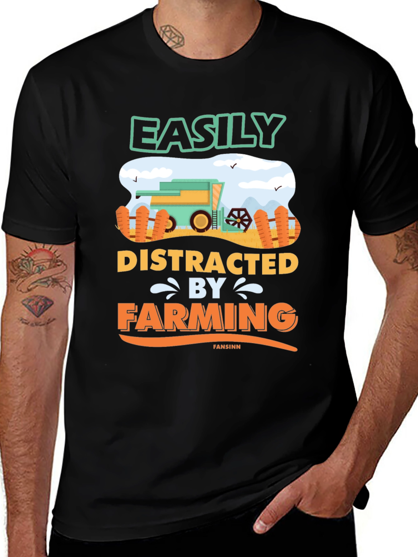 Easily Distracted By Farming T-Shirt