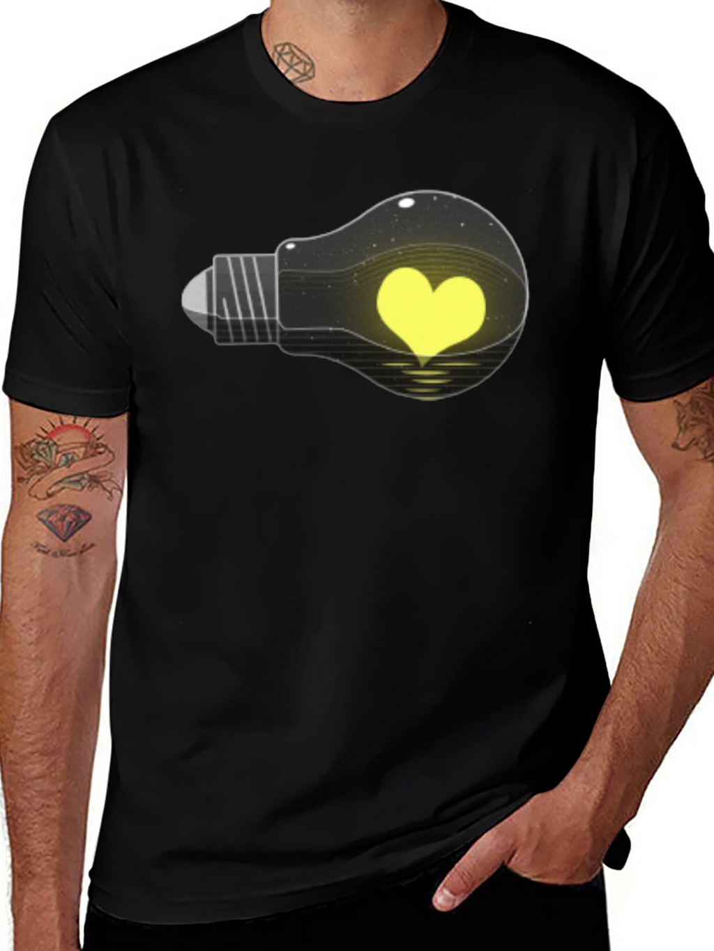 Heart Lightbulb T-Shirt - Express Your Love