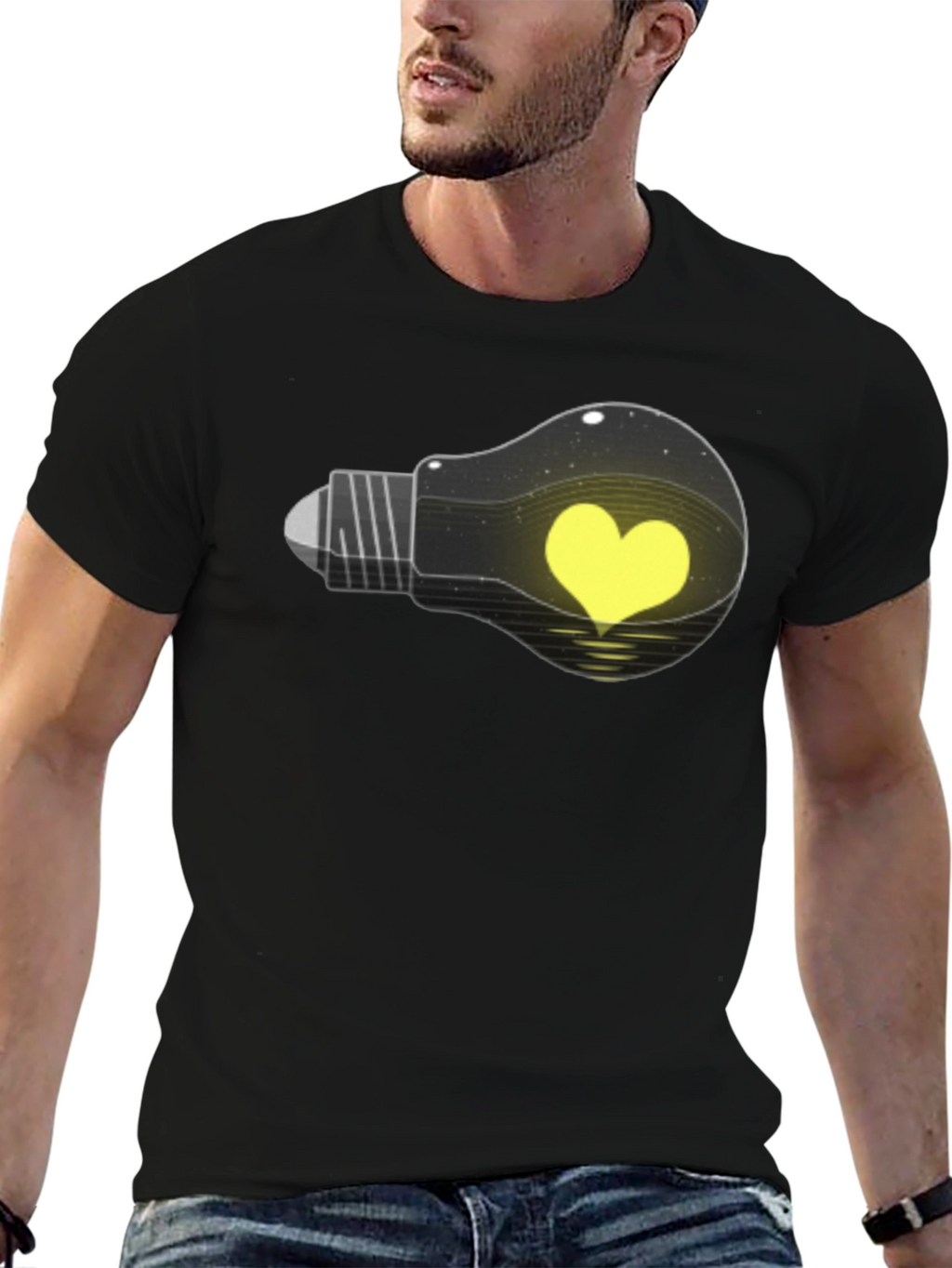 Heart Lightbulb T-Shirt - Express Your Love