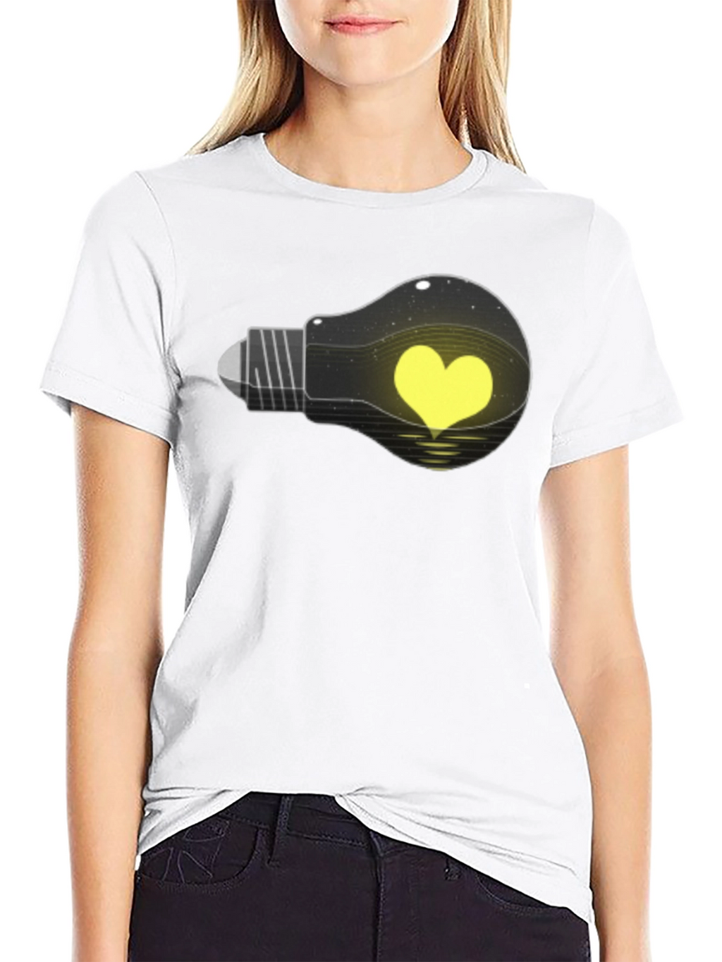 Heart Lightbulb T-Shirt - Express Your Love