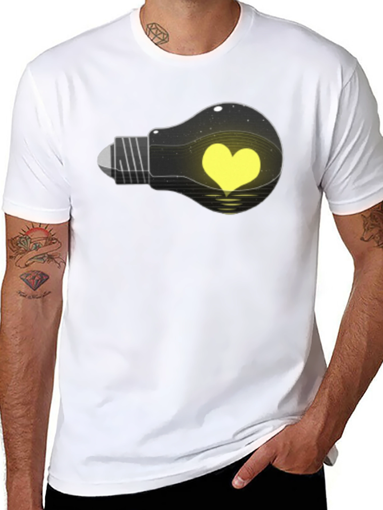 Heart Lightbulb T-Shirt - Express Your Love
