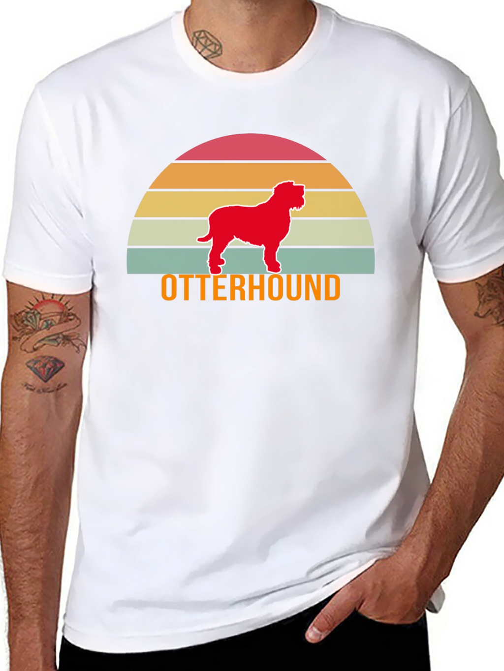 Otterhound Sunset Graphic T-Shirt