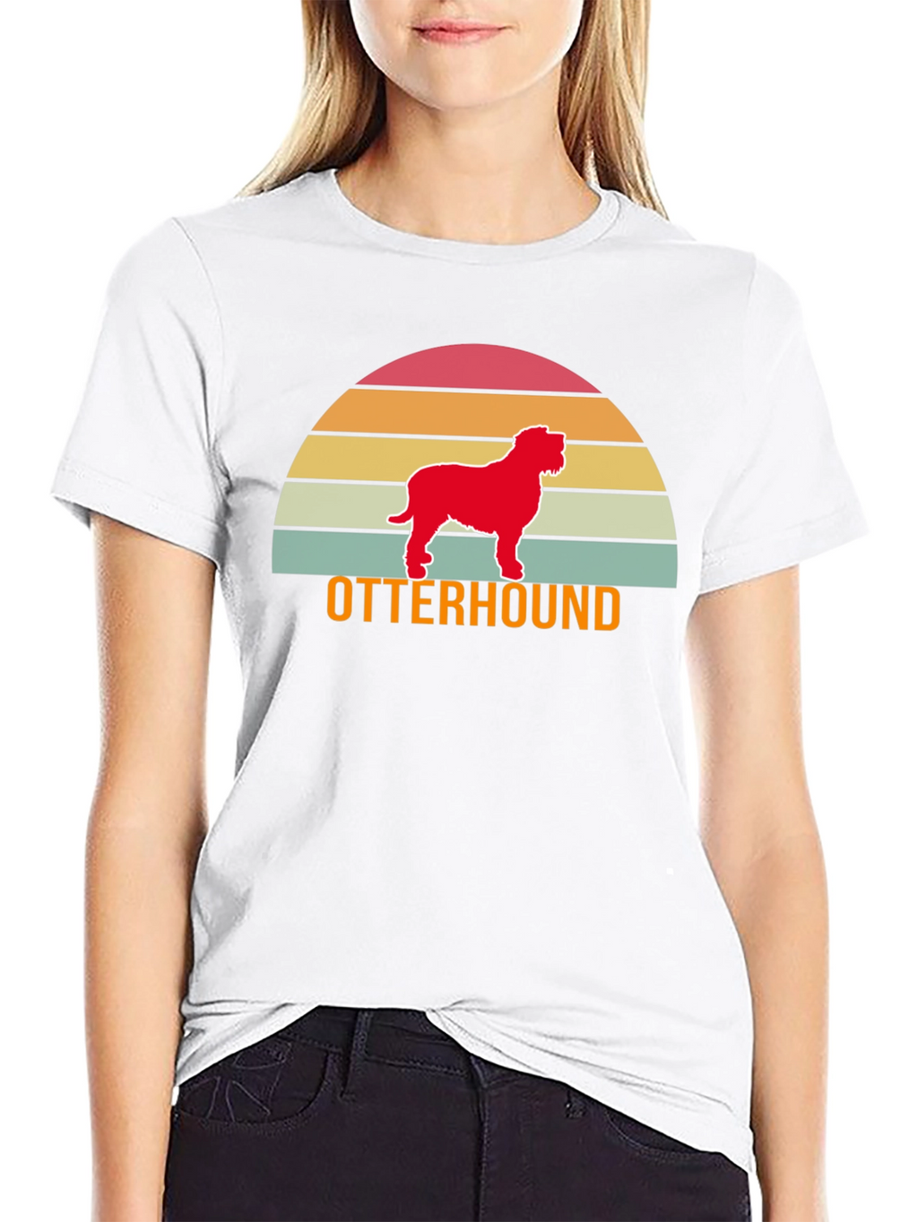 Otterhound Sunset Graphic T-Shirt