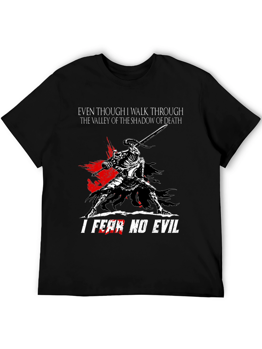 Shadow of Death T-Shirt: Fear No Evil Knight Design