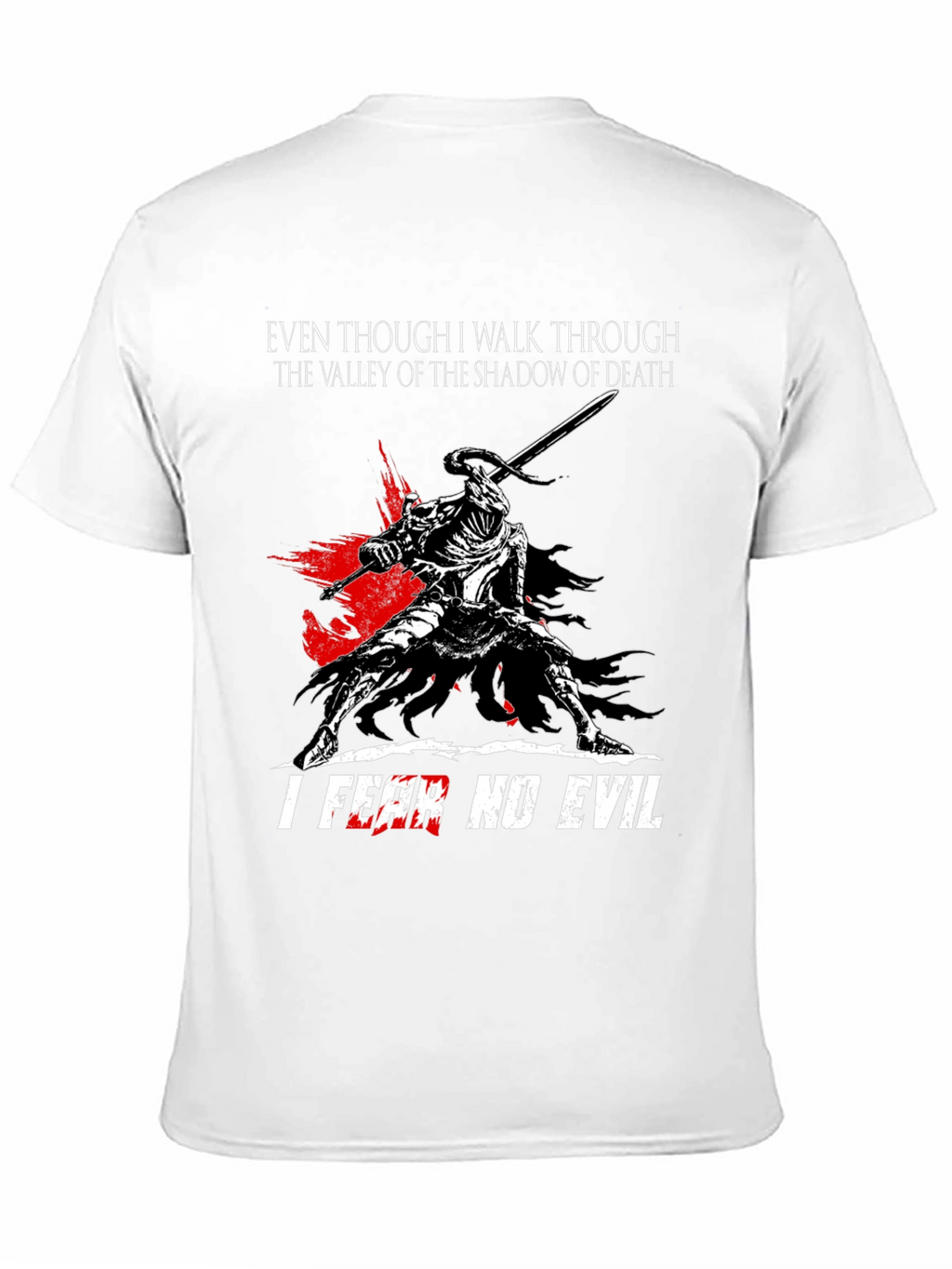 Shadow of Death T-Shirt: Fear No Evil Knight Design