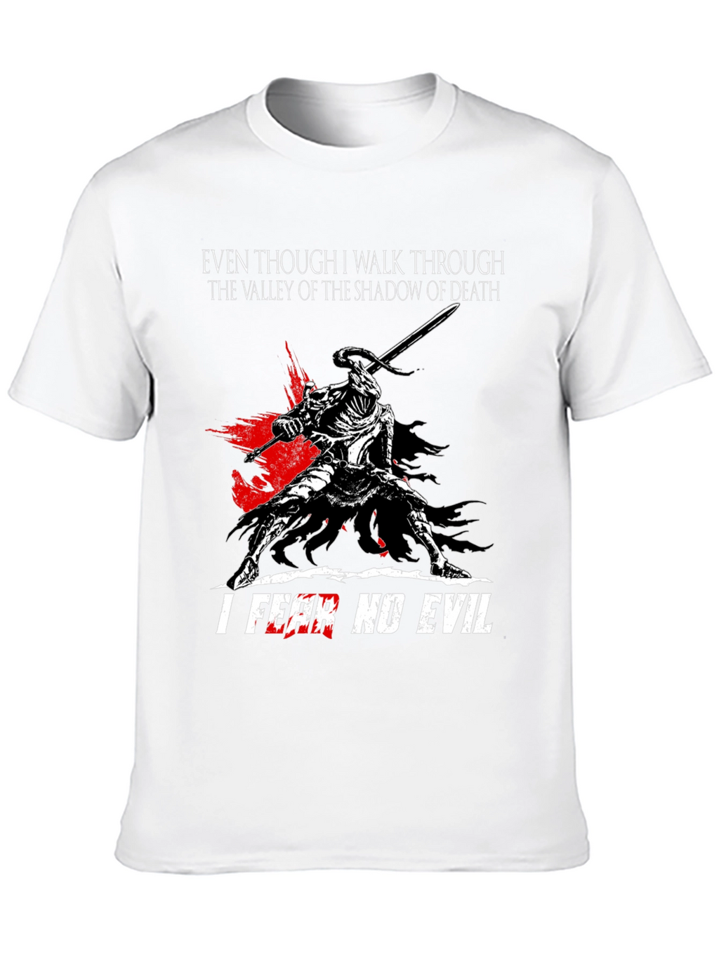Shadow of Death T-Shirt: Fear No Evil Knight Design