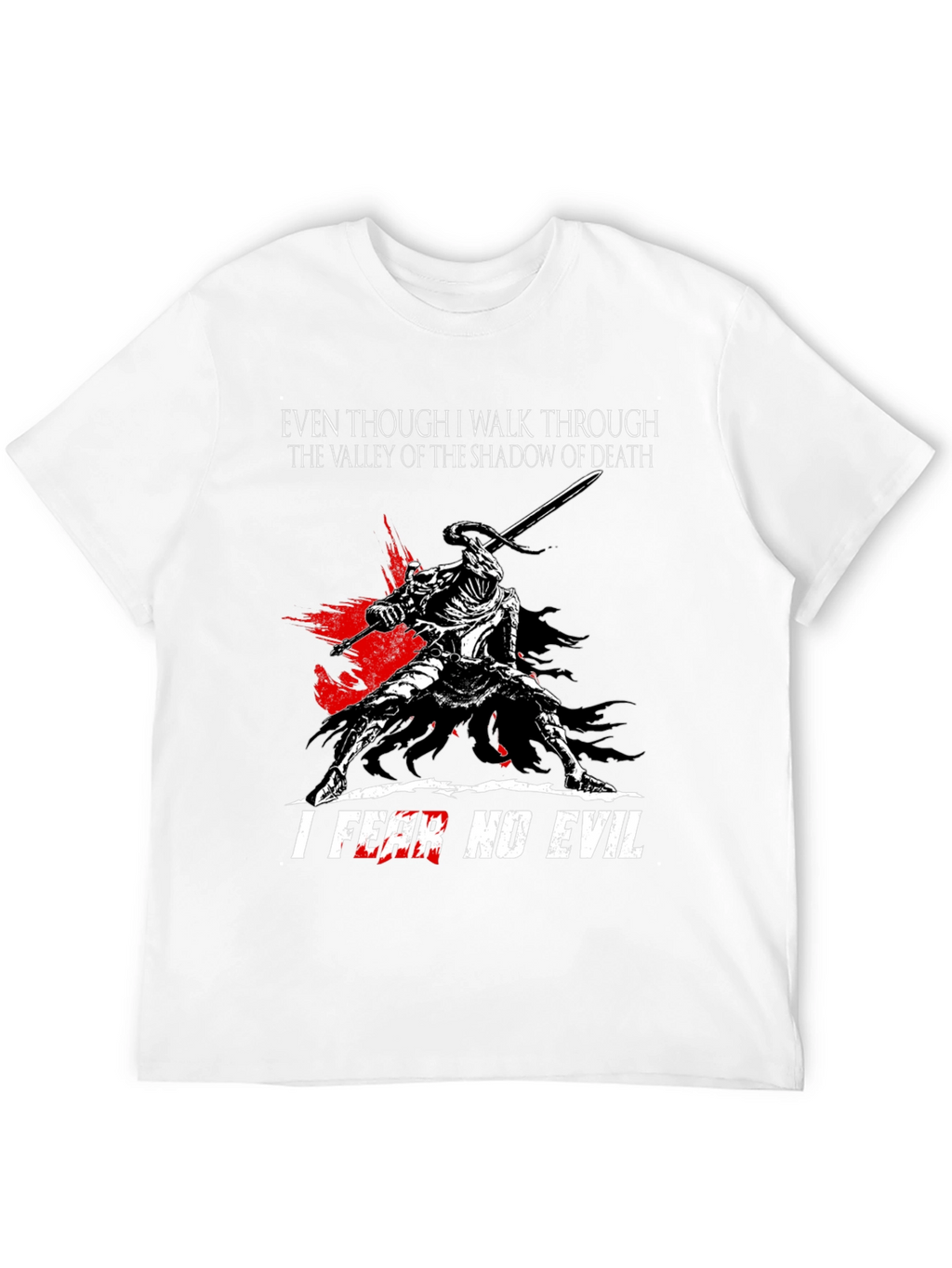 Shadow of Death T-Shirt: Fear No Evil Knight Design