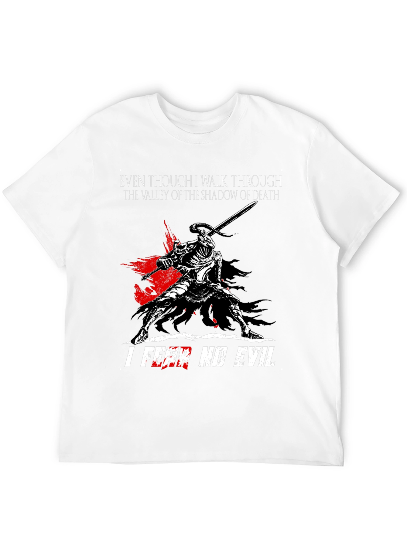 Shadow of Death T-Shirt: Fear No Evil Knight Design