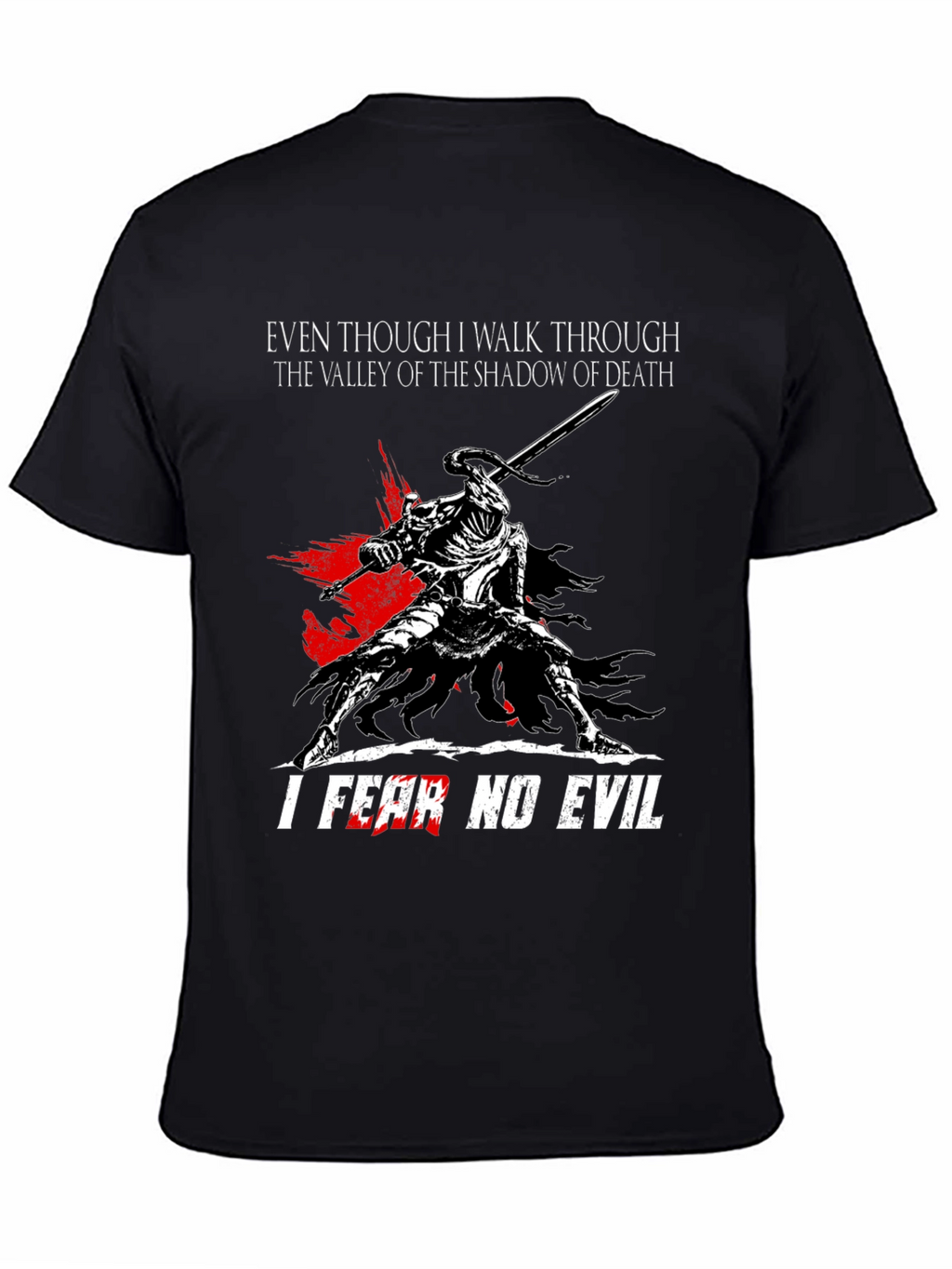 Shadow of Death T-Shirt: Fear No Evil Knight Design