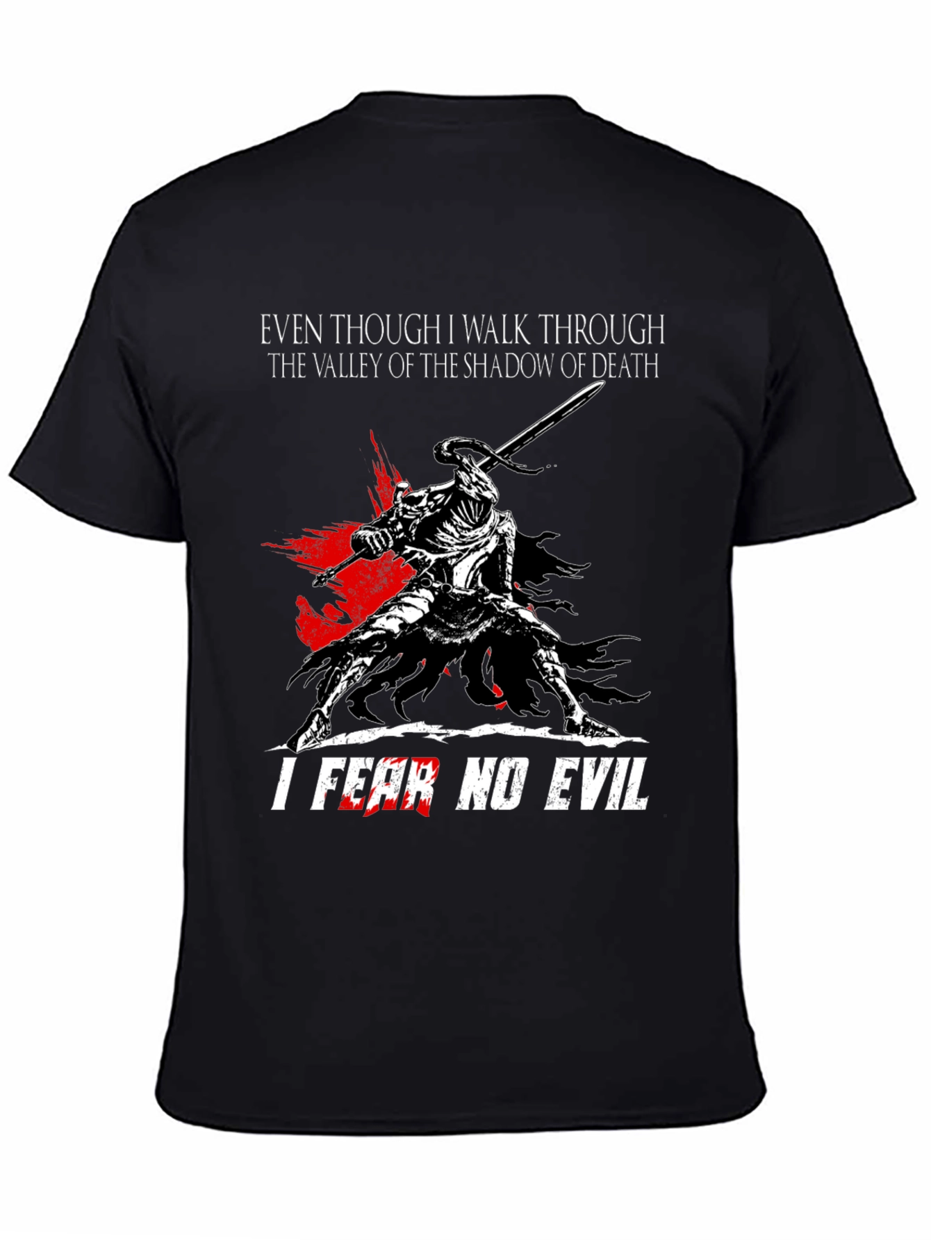 Shadow of Death T-Shirt: Fear No Evil Knight Design