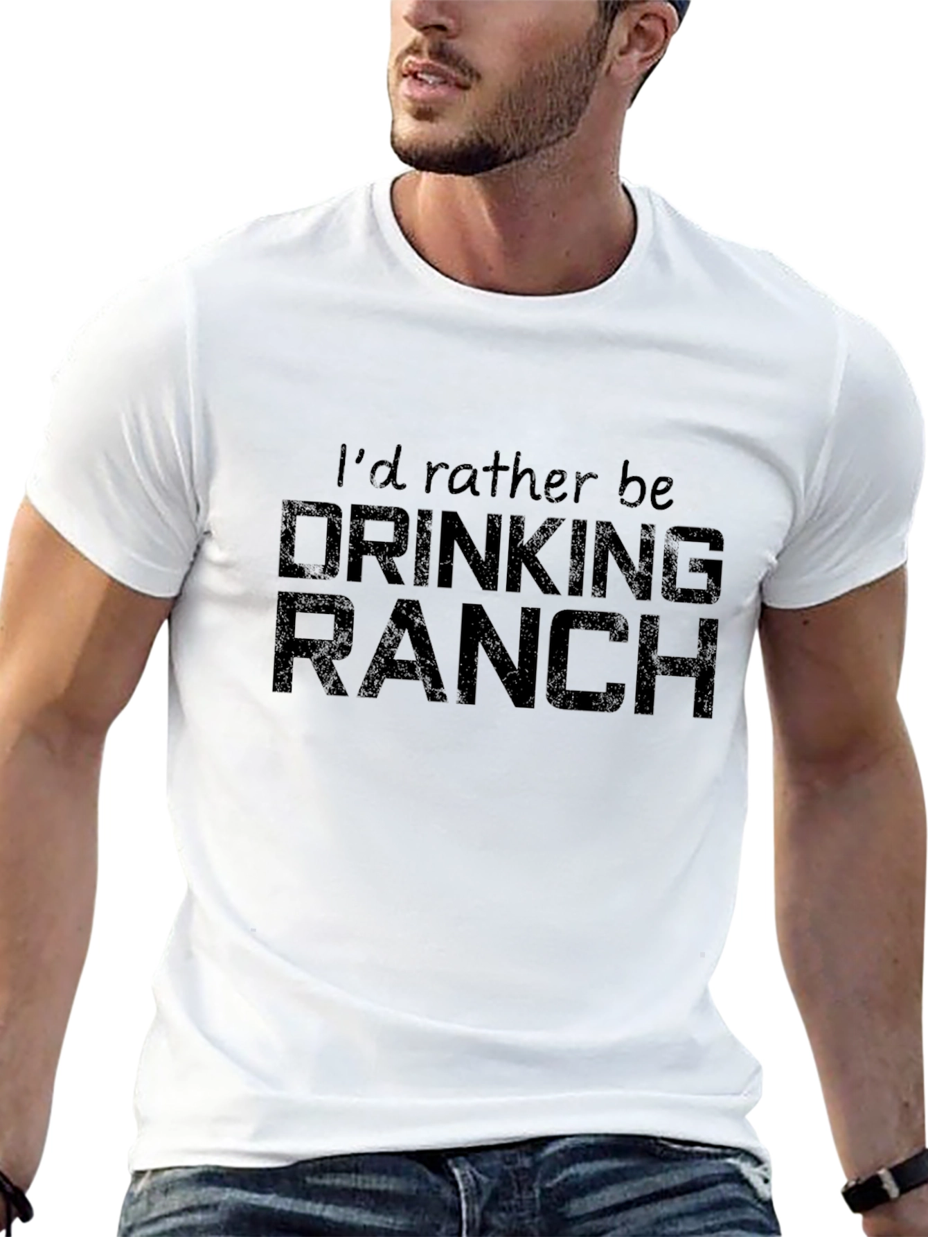 Id Rather Be Drinking Ranch Graphic T-Shirt