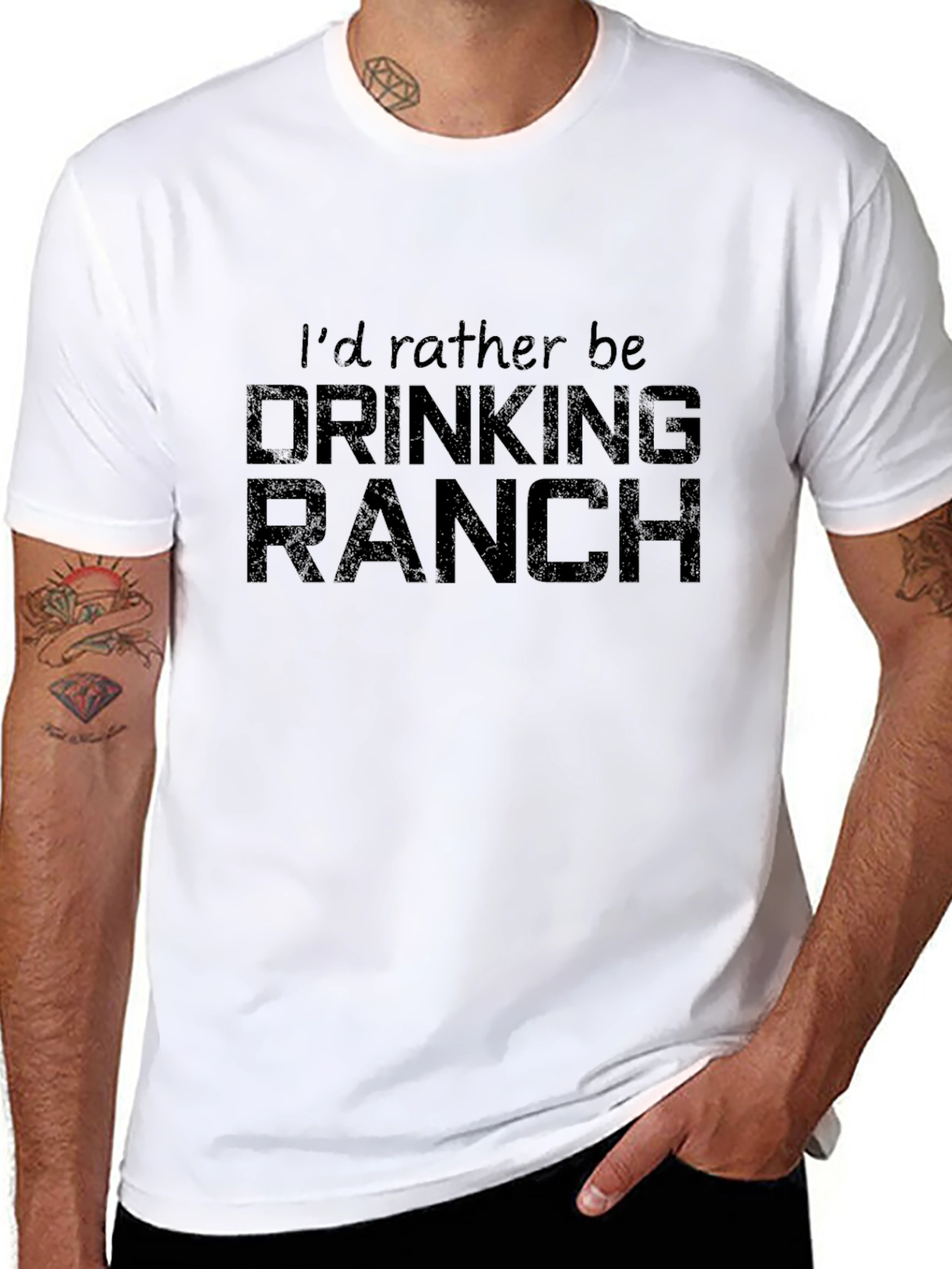 Id Rather Be Drinking Ranch Graphic T-Shirt