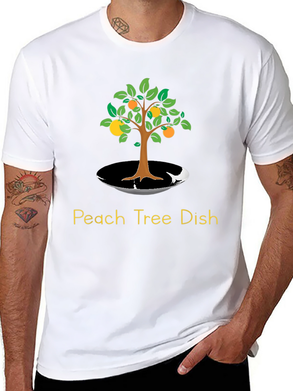 Peach Tree Dish T-Shirt - Unique Graphic Tee