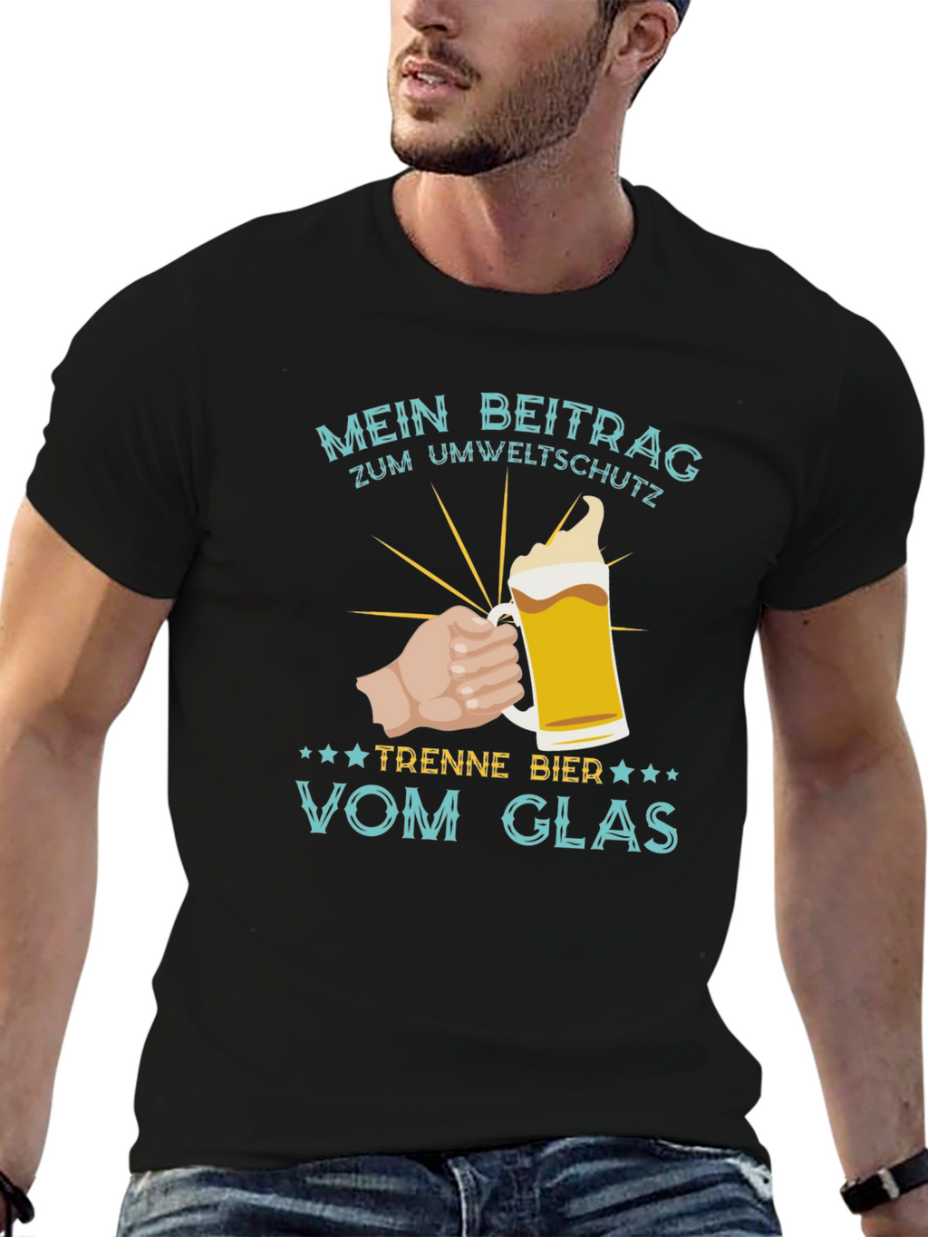 Mens Mein Beitrag Zum Umweltschutz Beer T-Shirt