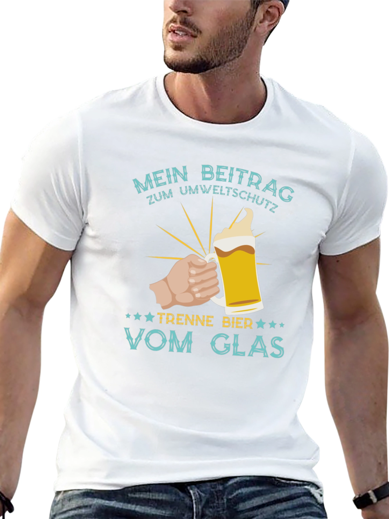 Mens Mein Beitrag Zum Umweltschutz Beer T-Shirt