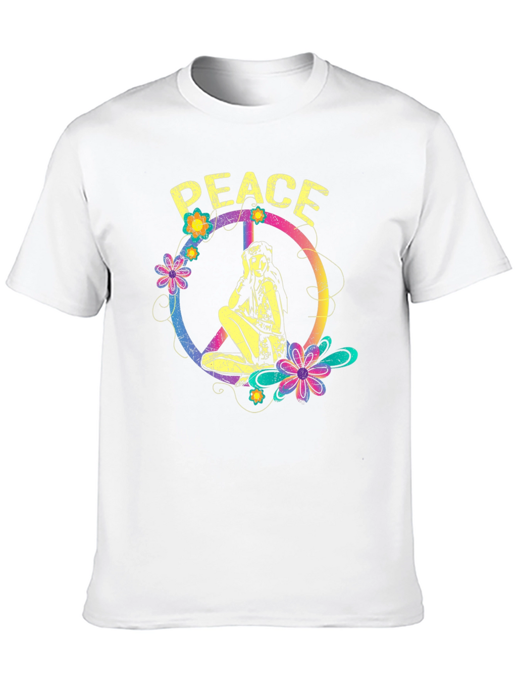 Peace Sign Girl Graphic T-Shirt