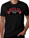 Atilis Gyms Black T-Shirt - Weightlifting Apparel