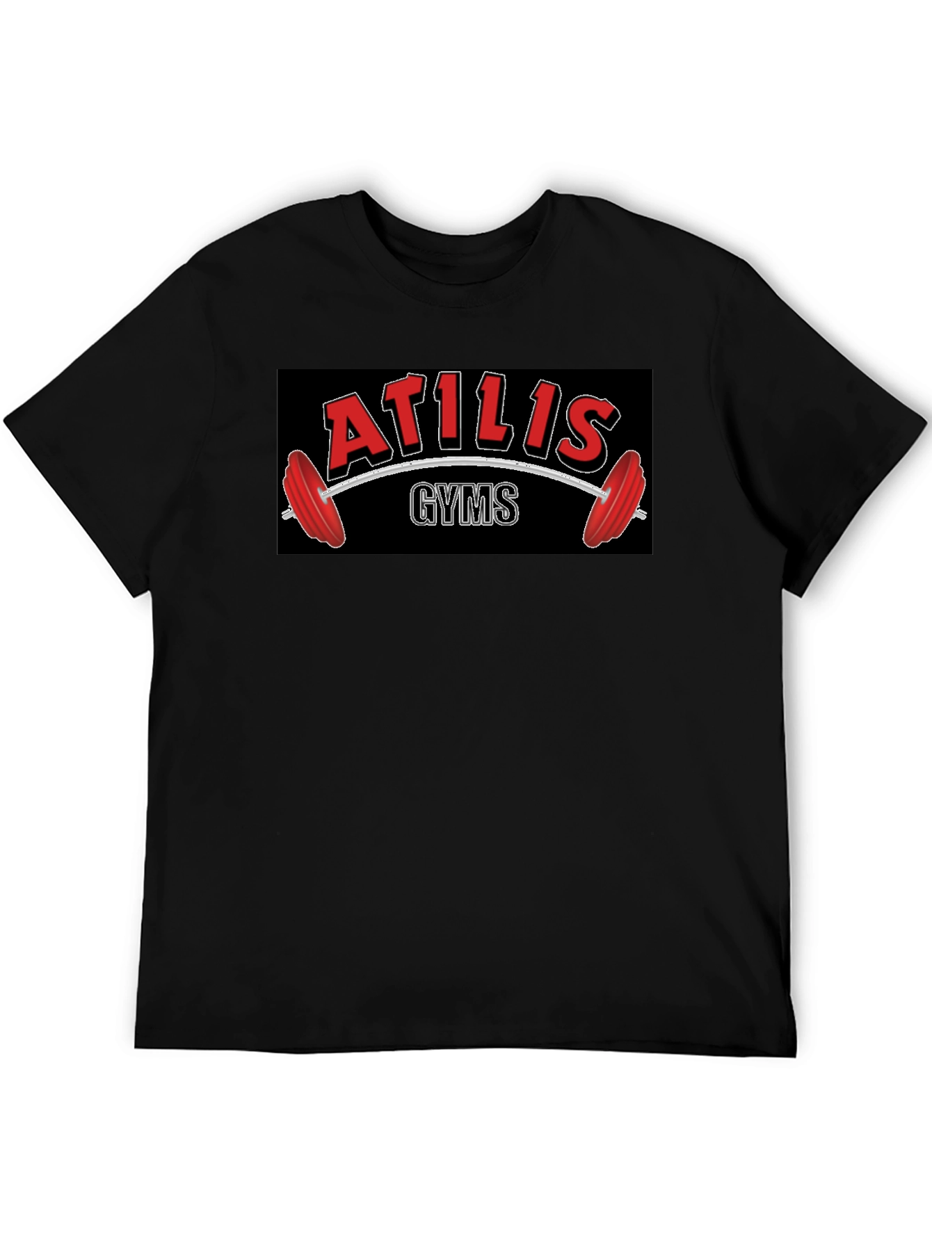 Atilis Gyms Black T-Shirt - Weightlifting Apparel