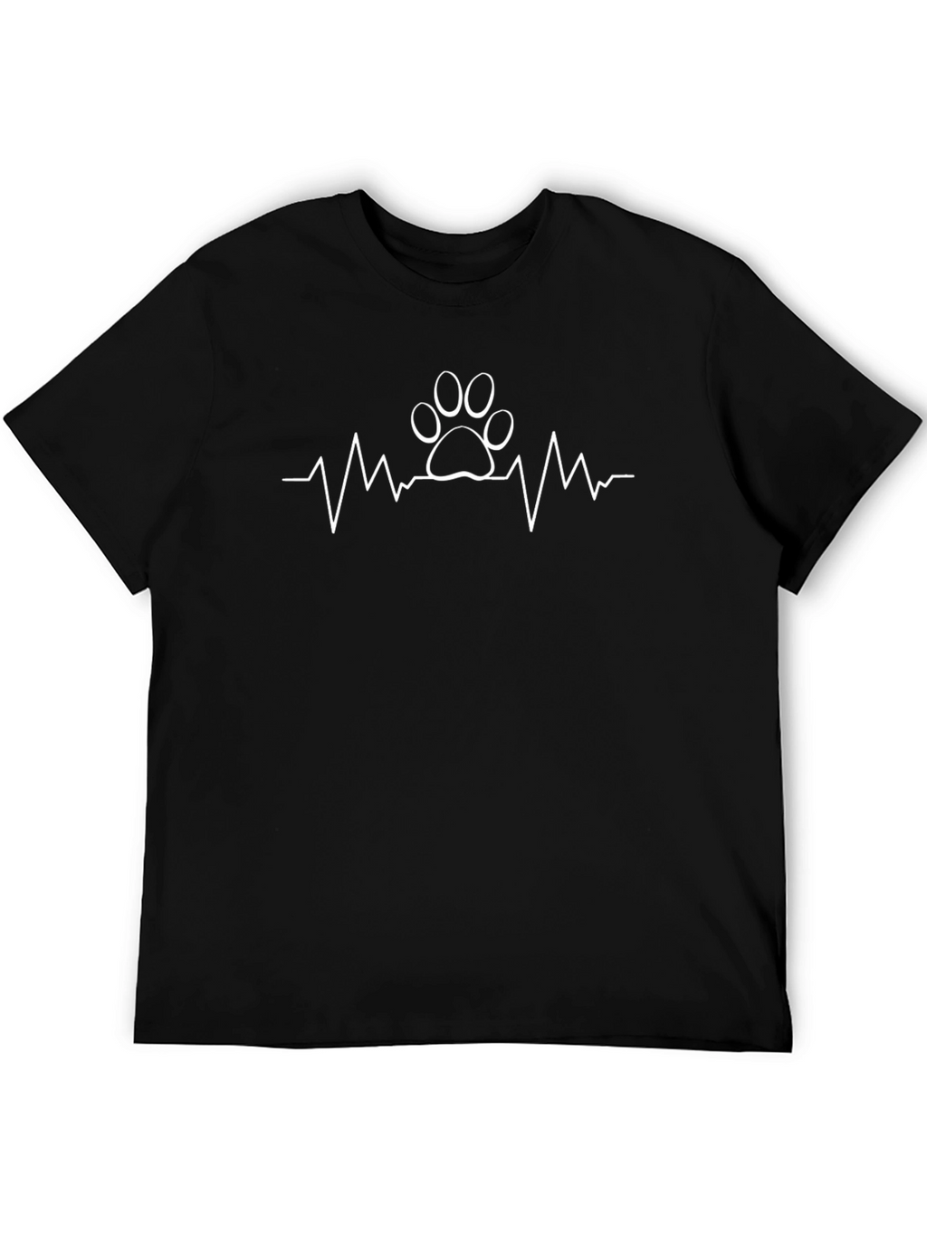 Dog Paw Heartbeat T-Shirt - Unisex Cotton Tee
