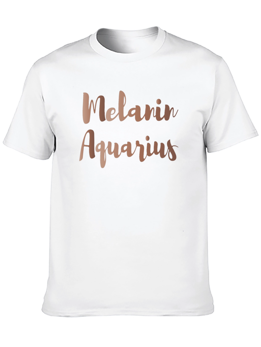 Melanin Aquarius Zodiac Black T-Shirt