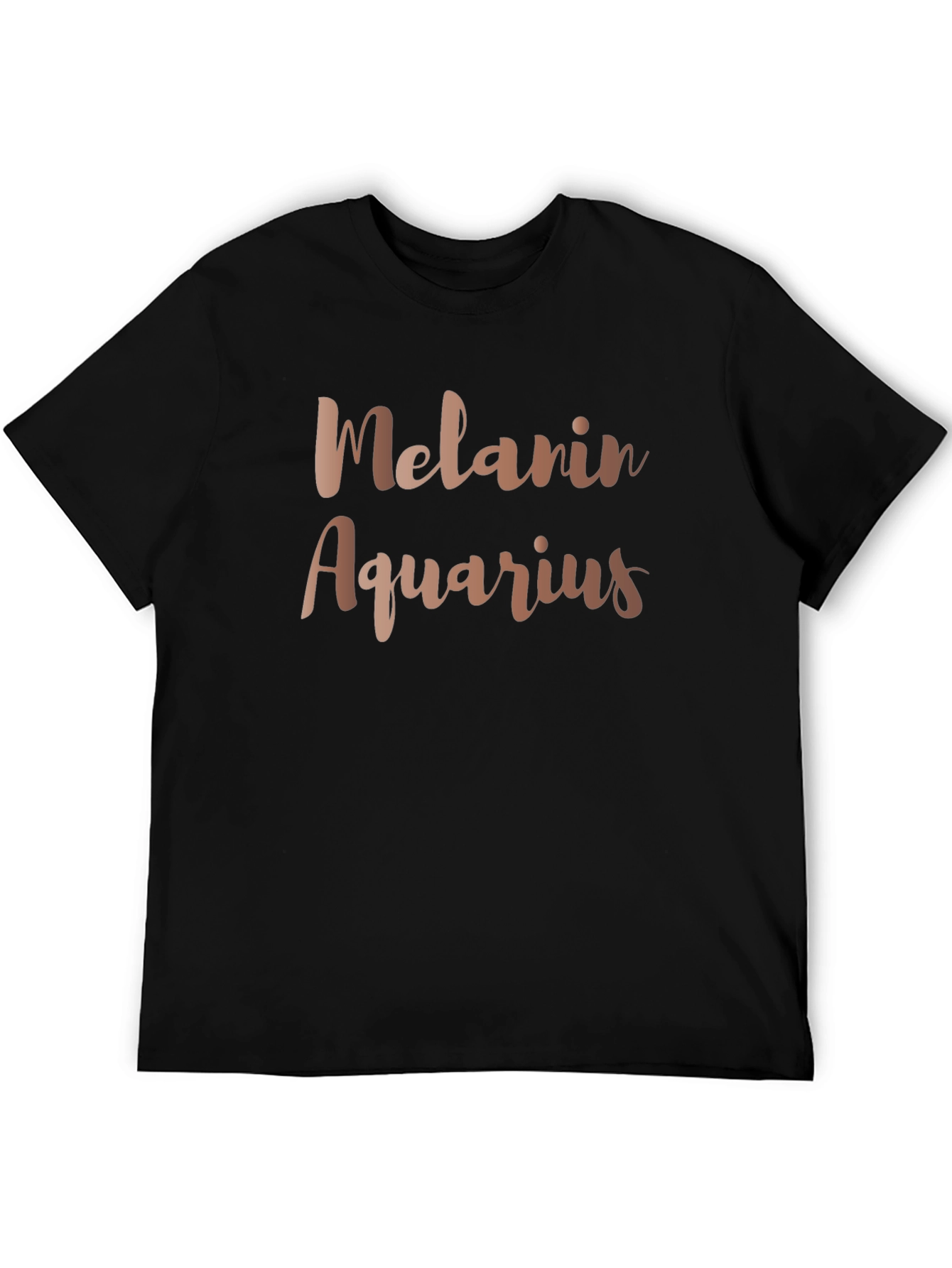 Melanin Aquarius Zodiac Black T-Shirt