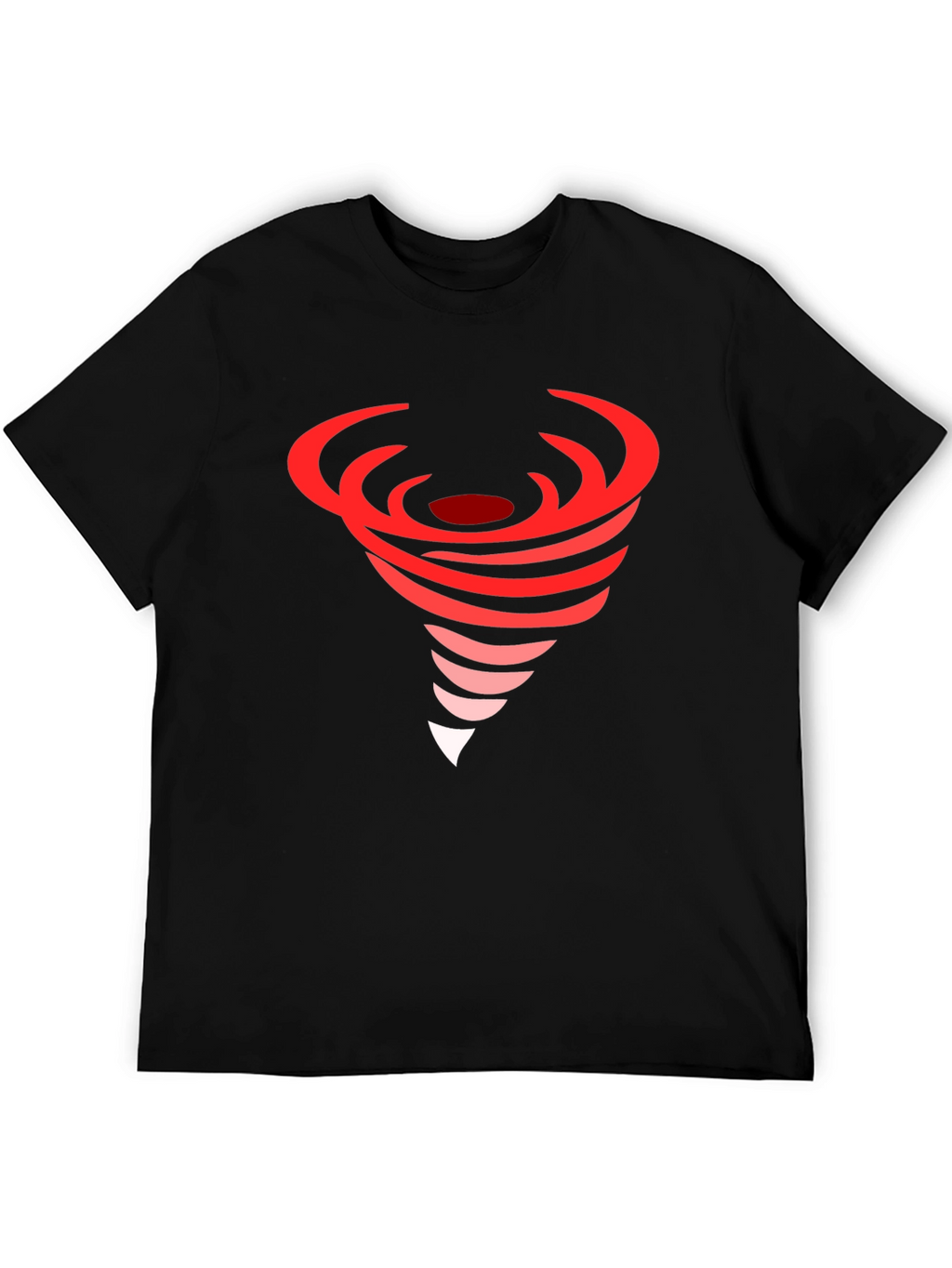 Red Tornado Graphic Black T-Shirt