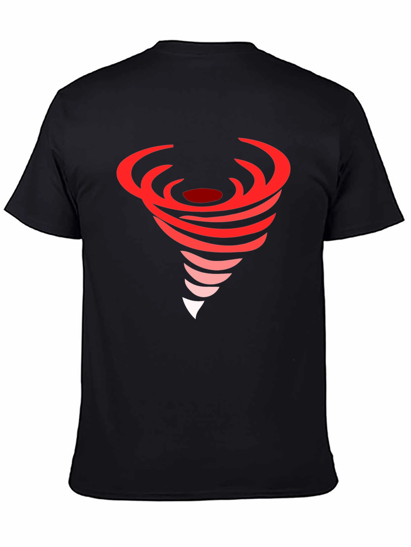 Red Tornado Graphic Black T-Shirt