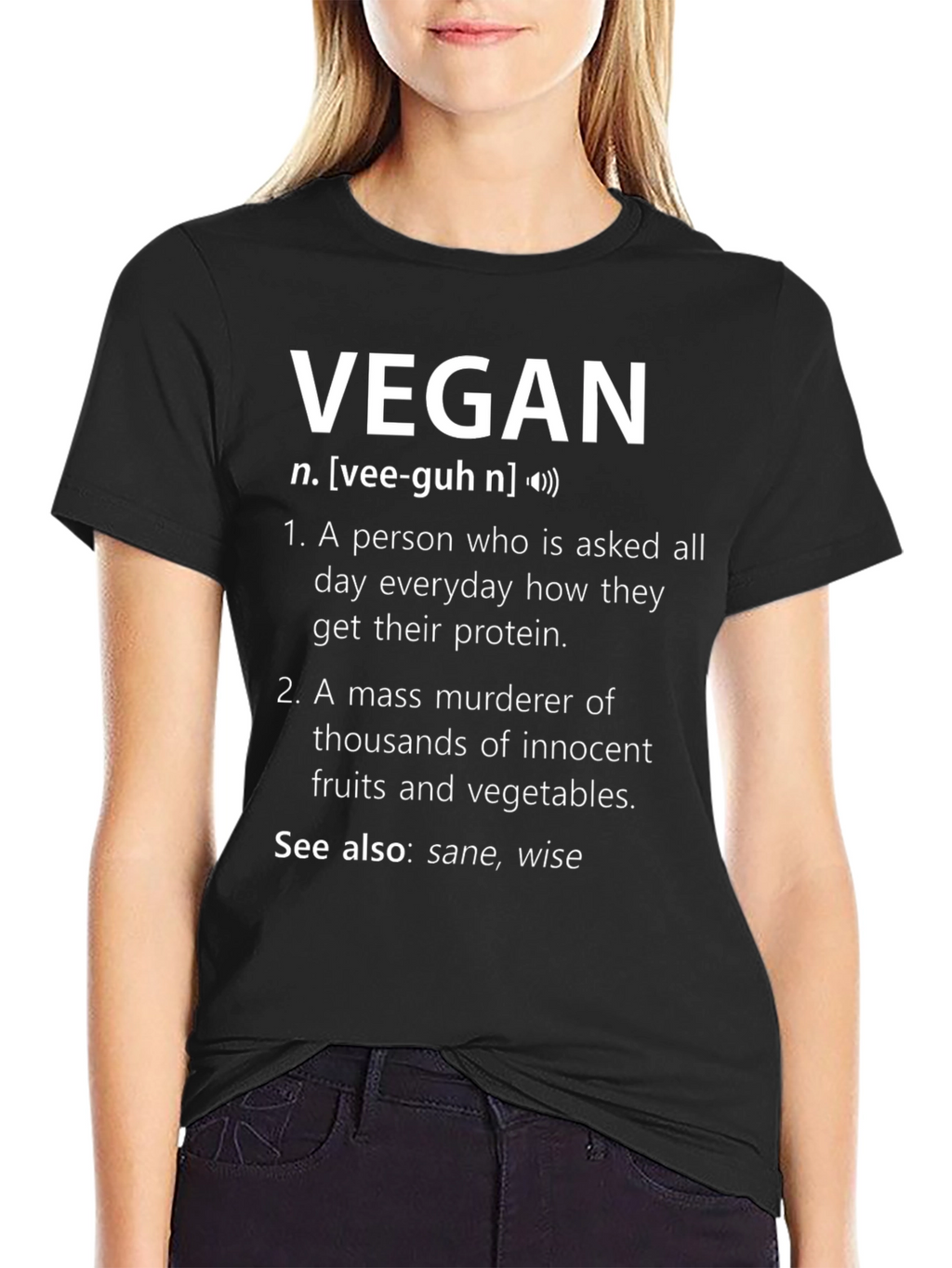 Vegan Definition T-Shirt - Humorous Graphic Tee