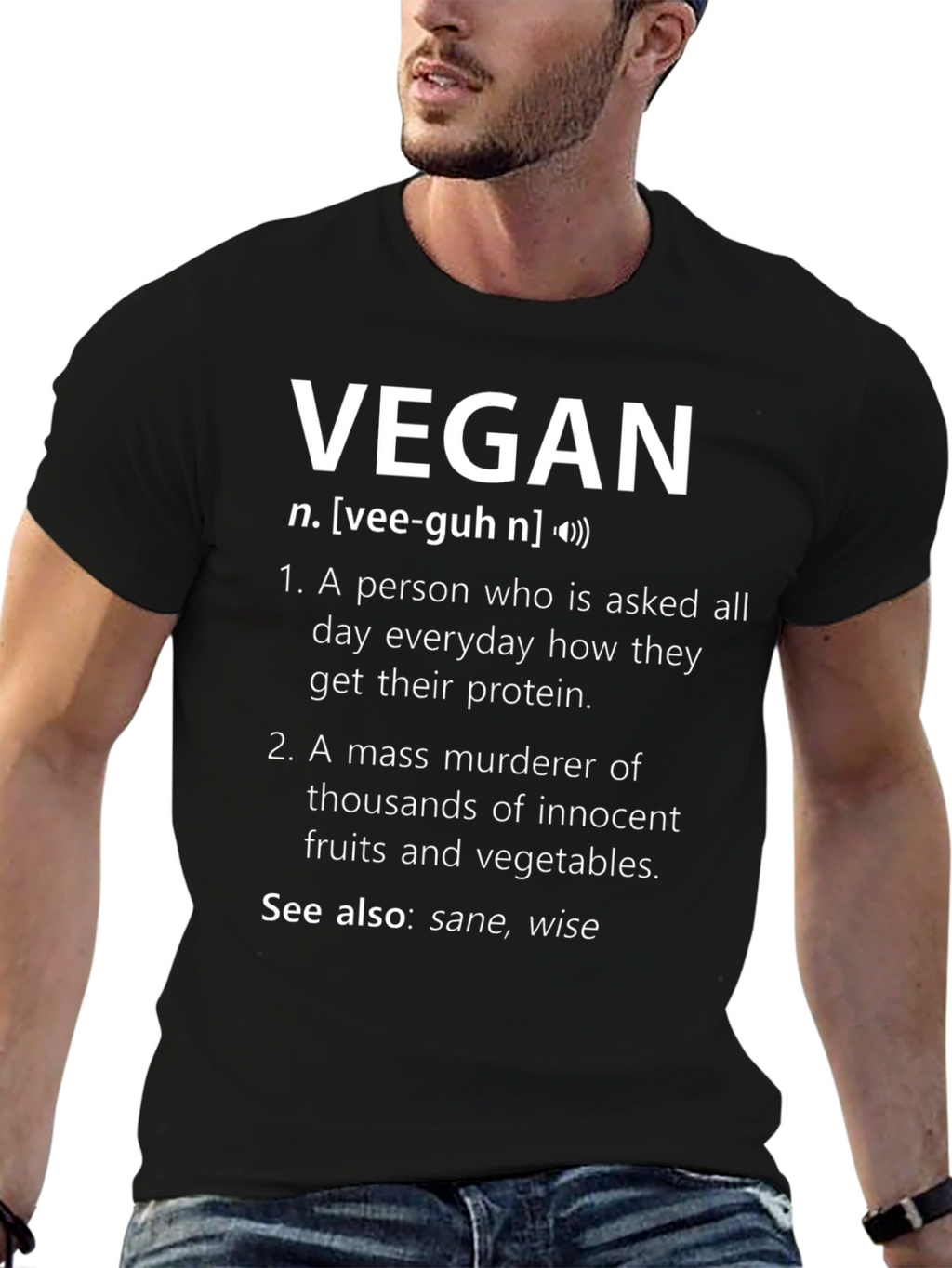 Vegan Definition T-Shirt - Humorous Graphic Tee