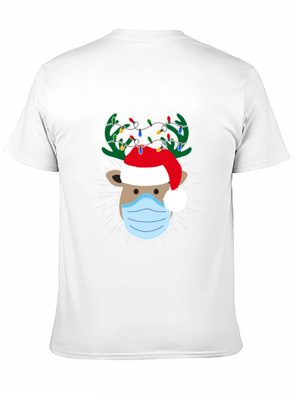Christmas Reindeer Face Mask T-Shirt