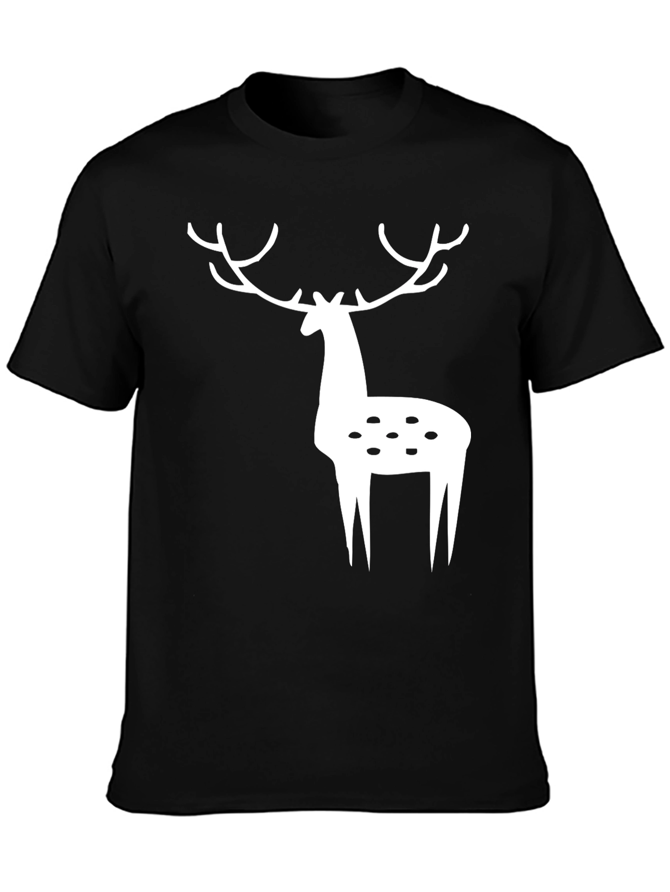 Deer Graphic Tee - Black Casual Shirt