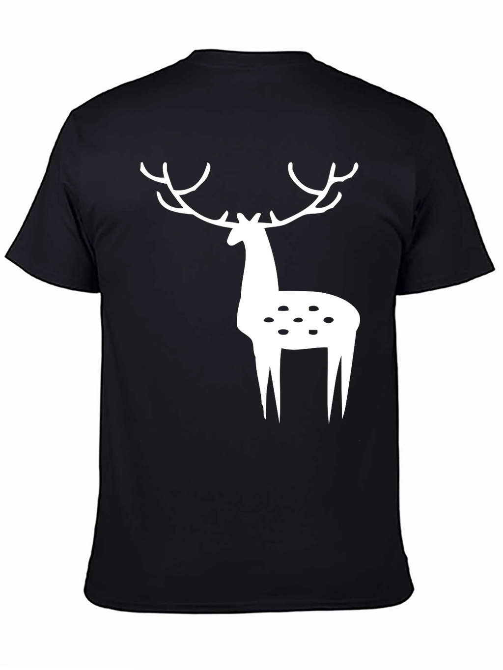 Deer Graphic Tee - Black Casual Shirt
