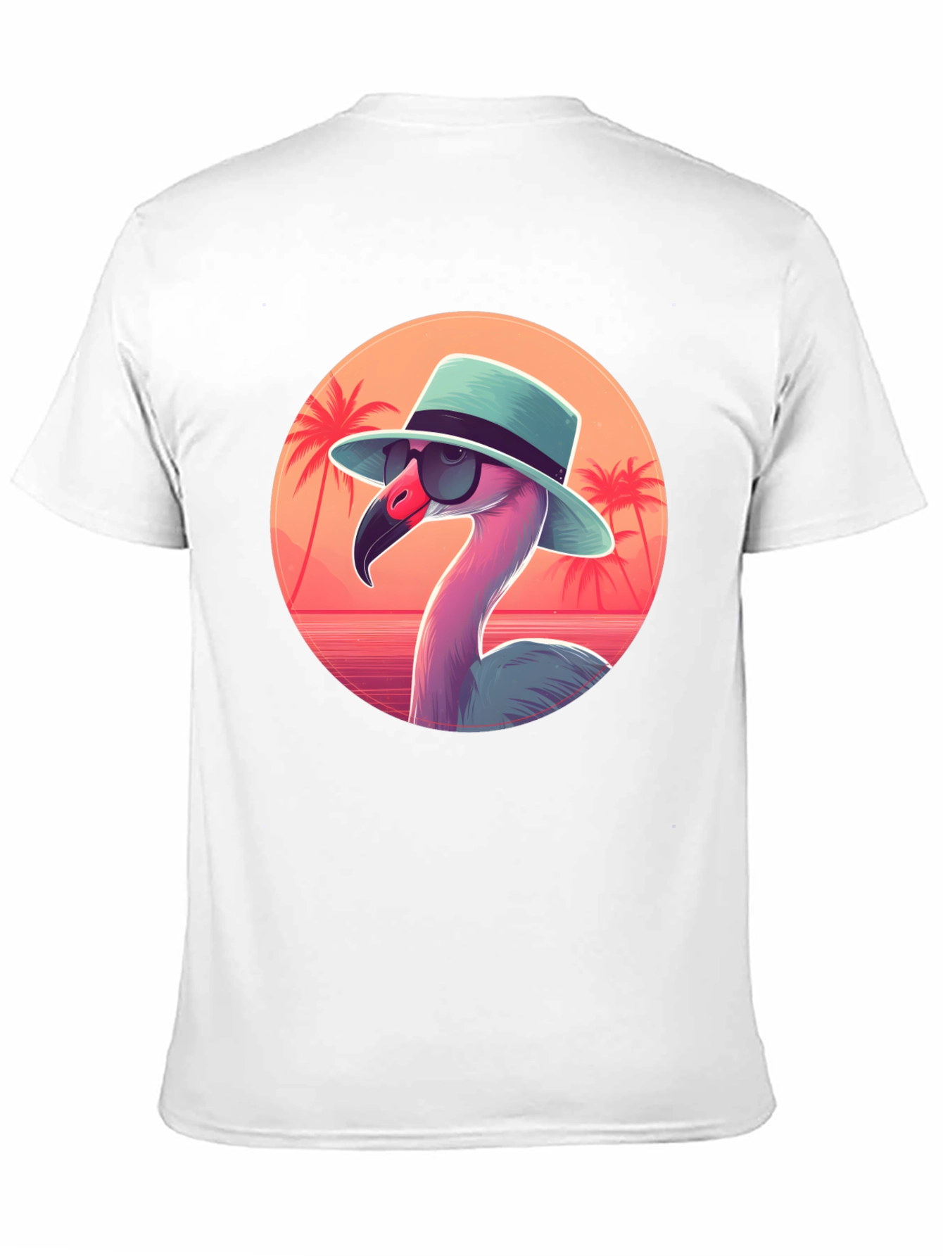 Cool Flamingo Graphic Tee - Black Cotton T-Shirt
