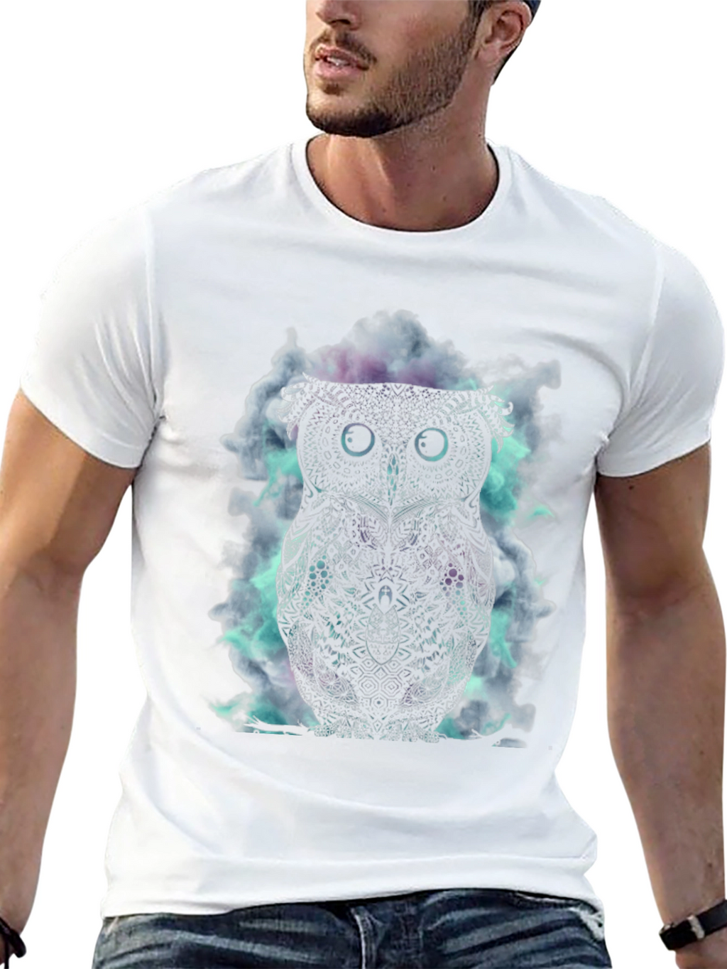 Owl Graphic Black T-Shirt