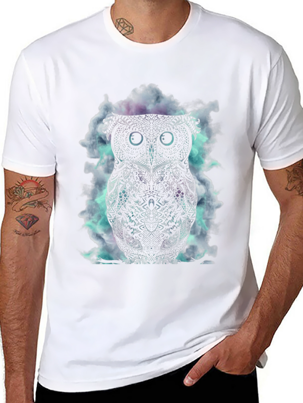 Owl Graphic Black T-Shirt