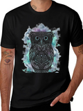Owl Graphic Black T-Shirt