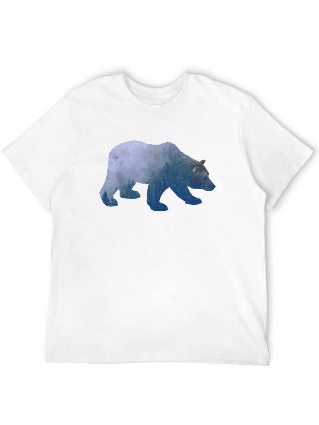 Bear Silhouette Graphic Print T-Shirt