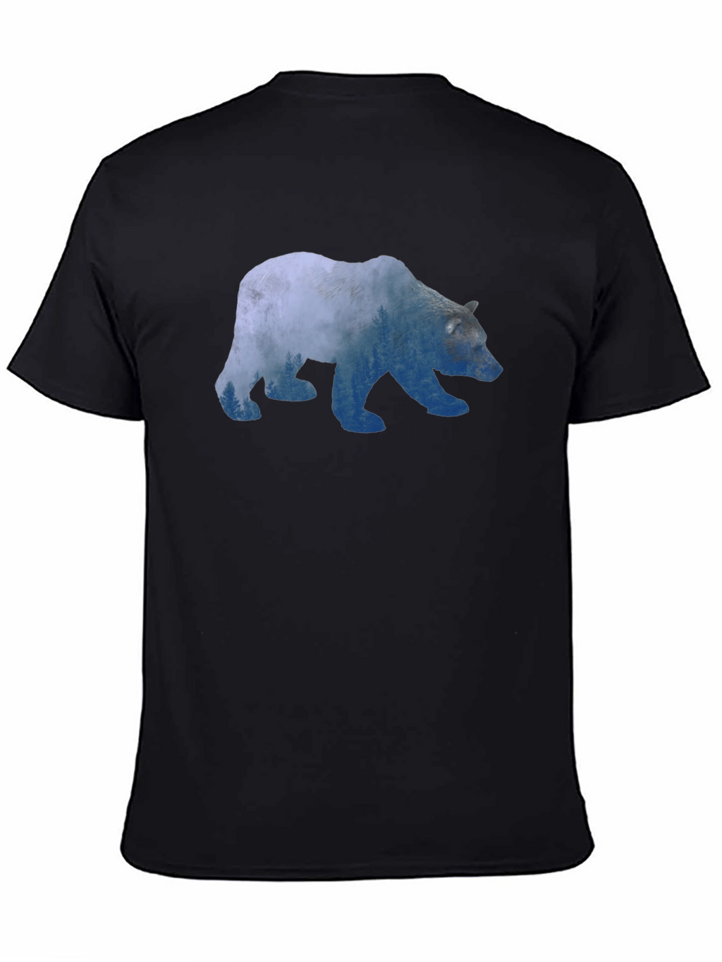 Bear Silhouette Graphic Print T-Shirt