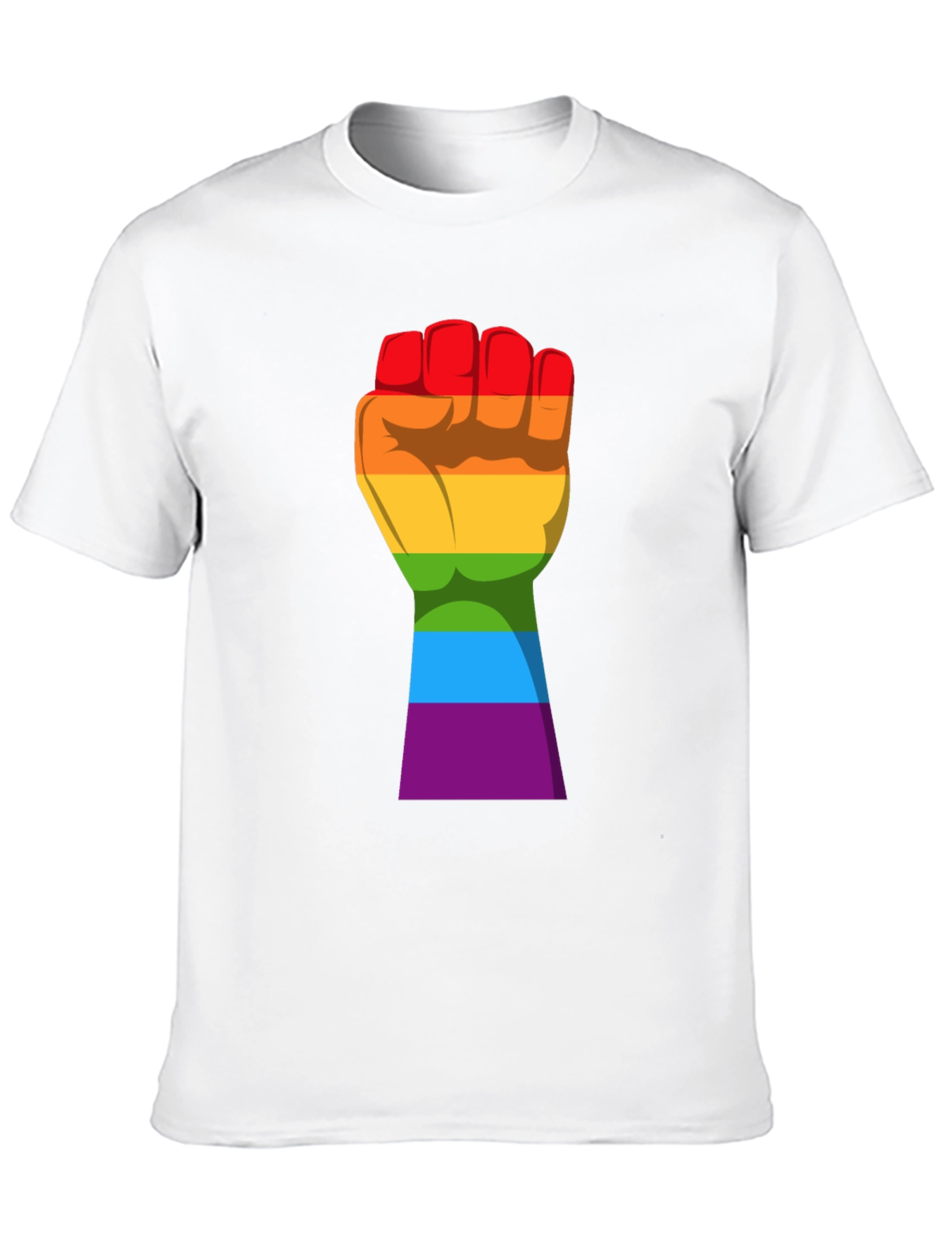 LGBT Pride Fist T-Shirt - Rainbow Colors