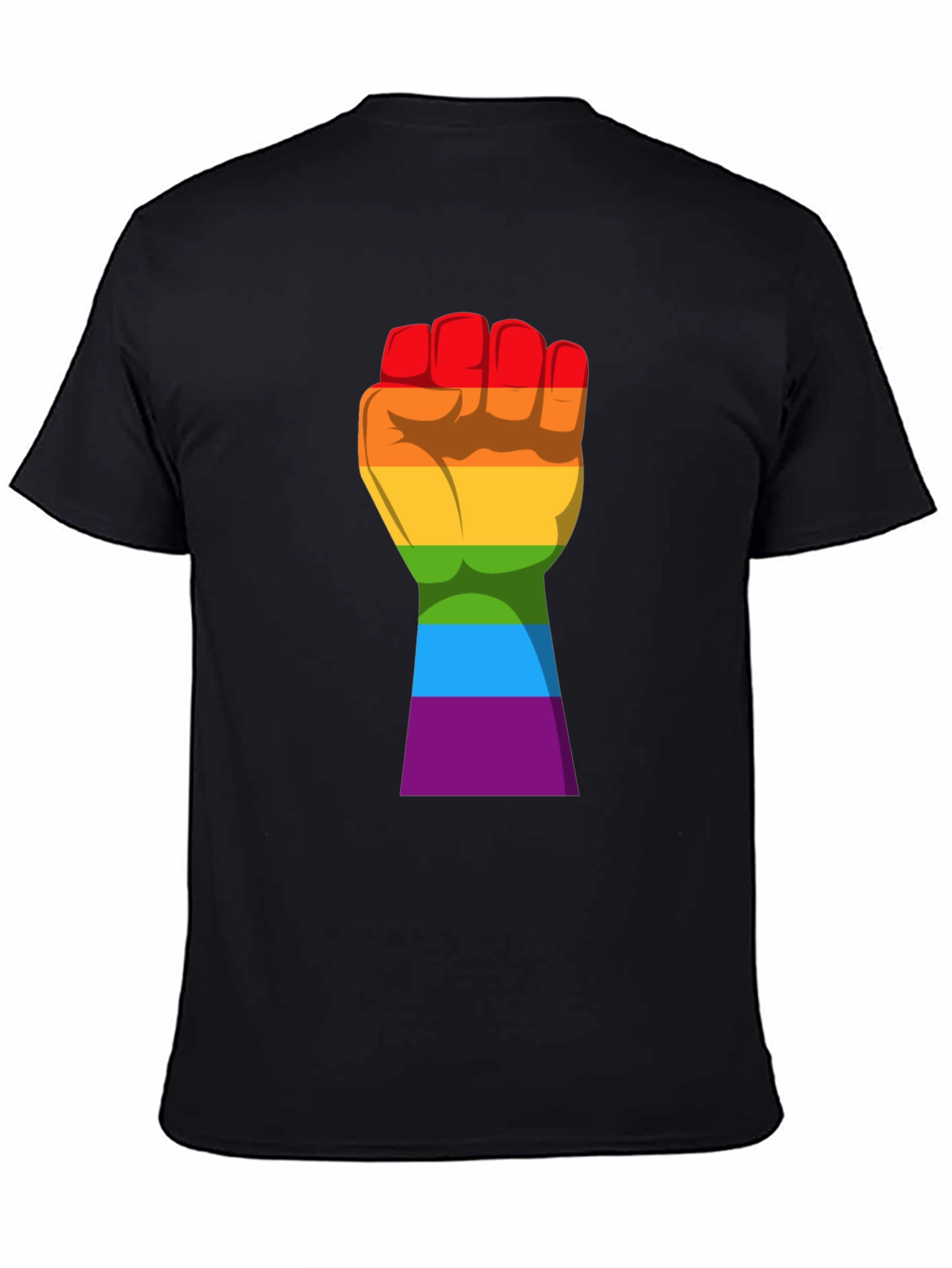LGBT Pride Fist T-Shirt - Rainbow Colors